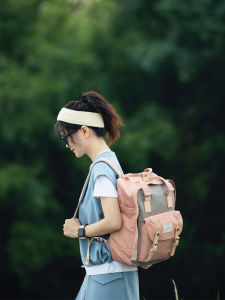 Donut Themed Large Capacity Lightweight Waterproof Backpack for Junior And High School Girls College Students Double Shoulder Bag
