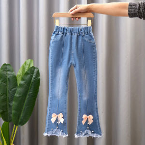 JIFANPAUL | Chic Princess-style Jeans for Girls Spring Fashion Pants