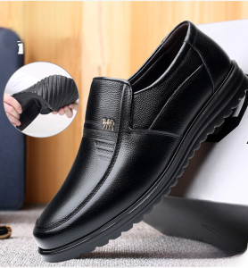 Camel Dance Mens Leather Shoes Soft Bottom Casual Summer Hollow out Breathable Business Formal Shoes for Middle-Aged And Elderly