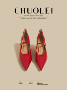 CHUOLEI | Stiletto Mary Jane Pumps Red
