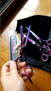 BERGARANSI KNIFEZER Set Gunting Grooming anjing 1 set kucing Bulu Hewan Peliharaan 62HRC