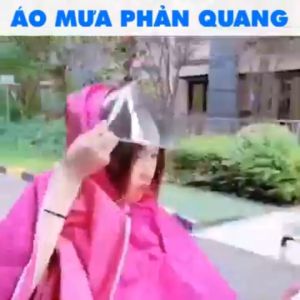 Áo mưa phản quang vải dù 1 đầu và 2 đầu siêu bền - áo mưa đỏ - áo mưa xanh