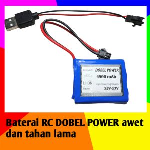 Termurah!.. Baterai RC DOBEL POWER 3.7V 4900mAh + USB charger awet dan tahan lama mantap!..