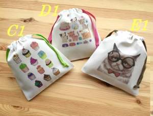 Canvas Pouch Drawstring Pouch Cosmetic Pouch Bag Cute Bag Accessories Pouch Stationery Pouch Ladies Pouch Wallet Lunch Pouch HP Pouch MyGiftsKingdom