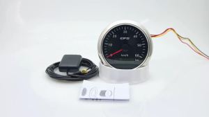 RYSJM | 85mm GPS Speedometer Tachometer 2 Gauge Set 30-200KM/H 3000-8000RPM with GPS Antenna 7 Colors Backlight Odometer for Universal
