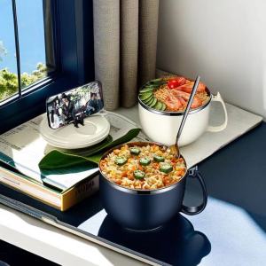 Stainless Steel Ramen Bowl Set for Dorm