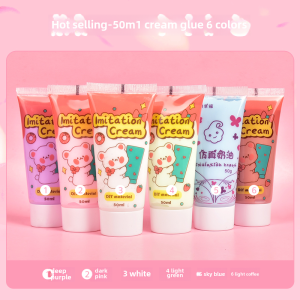 Rongtai 38-Color Simulation Cream Gum DIY Material Package Handmade Resin Jewelry Small Accessories Mobile Phone Case