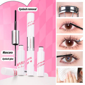 Dorisna Eyelash Glue Mascara Eyelash Removal 3 in 1 Waterproof Lasting Lashes Extension Quick Dry False Eyelashes Glue Eyes Makeup Tools