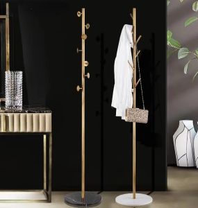 Floor Coat Rack Stand Metal 8 Hooks Hanger Storage Clothes Handbag Room Hanger Floor Hanger Clothes Organization Shelf Penyangkut Baju
