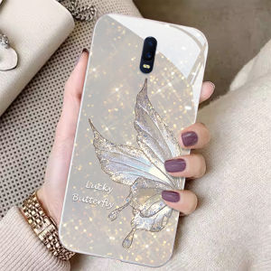 เคสโทรศัพท์มือถือ Oppo R17 กระจกหรูหรา ป้องกันการตกหล่น ดีไซน์หรูหรา ดีไซน์ผีเสื้อเพชร ดีไซน์หรูหรา ดีไซน์หรูหรา