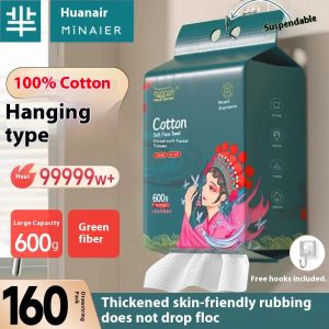 Face Wipes 100% Pure Cotton Economy Household Pack Pull-Out Style Thick Single-Use Cotton-Soft Wipes Disposable Paper Towels