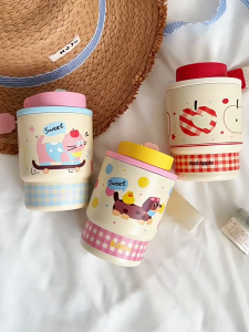 PREMIUM TUMBLER TERMOS BOTOL MINUM SEDOTAN 420 ML DENGAN SEDOTAN DAN TALI PORTABLE VACUUM CUP INSULATED BOTTLE HOT & COOL STAINLESS STEEL 316 / COFFEE TUMBLER / TERMOS TAHAN PANAS & DINGIN