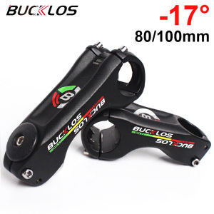 Bucklos 80MM 100MM Xe Đạp Thân Hợp Kim Nhôm Âm 17 Độ Tay Cầm Bàn Thân Cây Cho Xe Đạp Điện