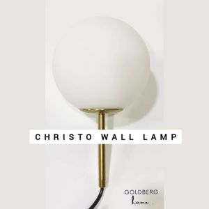 Christo Classic Luxe Gold & Frosted Wall Lamp- Bedroom Living room light Goldberg Home