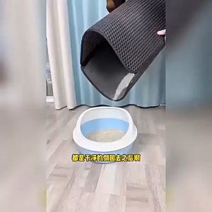 Cat Litter Mat   Litter Box Double Layer Waterproof Pet Litter Mat Foldable Double-layer Practical and Easy To Clean EVA
