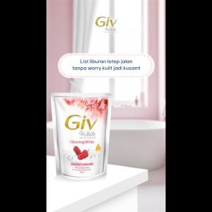 Giv White Sabun Mandi Cair Mulberry & Collagen Pouch 400ml