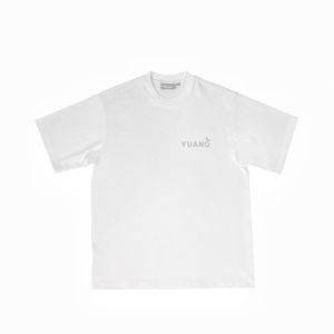 Yuanq Basic Heavyweight Solid Color American Retro Short Sleeve Loose Casual Versatile T-Shirt Cotton 100% round Neck Printed