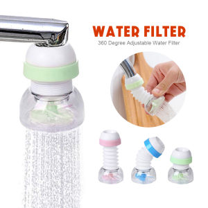 Househeld Water Purifier Water Tap Filter Water Faucet Filter 360° Rotation Free Expansion Kitchen Splash-proof Shower Filter Faucet Creative Water Filter