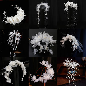 Elegant Simple Fairy Tale Wedding Headwear Floral Hairband Forest System Bridal Gown Accessory Superb Fairy Princess Crown