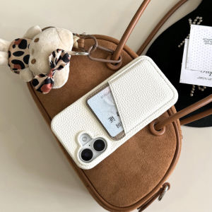 Luxury Color Collision Leather Wallet Card Slot Phone Case For iPhone 16 Pro Max E 14 11 12 13 15 Pro Max Mini Bumper Back Cover