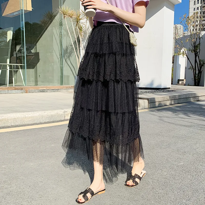 Ulzzang Korea - Chân váy lưới xòe dài mix với pull hay sơ... | Facebook