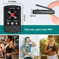 APWIKOGER Máy Nghe Nhạc MP3 Di Động Kẹp Thể Thao Máy Nghe Nhạc Có Âm Thanh HiFi Bluetooth 5.2 Màn Hình 1.8Inch Đài FM Chức Năng Sách Điện Tử Nhẹ Máy Nghe Nhạc Dành Cho Học Sinh Sinh Viên. 