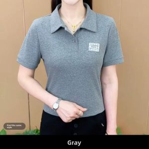 QIAOXIZI | Fashionable Loose Polo Collar T-shirt for Women