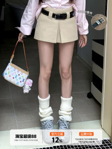 High Waist A-Line Short Pants Korean Style Spicy Girl Orange Tree Design Sensation Spring Summer Versatile Casual Pants