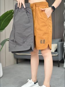 ห้งเร็วพิเศษ กางเกงกีฬา กางเกงกีฬาขาสั้นผู้ชาย เอวยางยืดกระเป๋าซิปผ้าหนาคุณภาพดีและราคาถูก กางเกงขาสั้น Mens Shorts