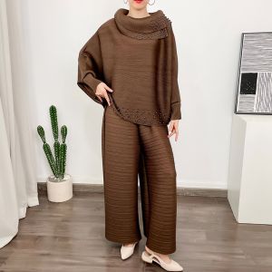 กางเกงแขนยาว ปกประดับลูก 225cm ชุดแบบมีจีบ ชุดสูทสองชิ้น กระเป๋า YS 22521 ตะวันตก