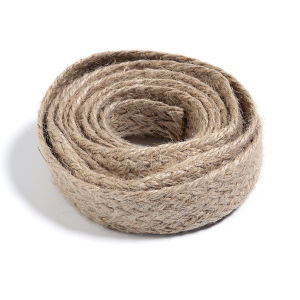 2-10yards Natural Flat Braided Jute Rope Vintage Weaven Hemp Thread Twine Burlap For DIY Gifts Wrapping Home Wedding Decor