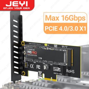 JEYI | JEYI M.2 NVME SSD to PCIE X1 Adapter Card 2280 SSD PCIe 3.0 4.0 Expansion Card for Desktop PC PCI-E GEN4 16Gbps Full Speed SK1