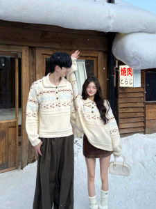 Couples Long Sleeve Knitted Sweater Christmas Theme Autumn Winter New Arrival Mens Womens Comfortable Lazy Atmosphere Style