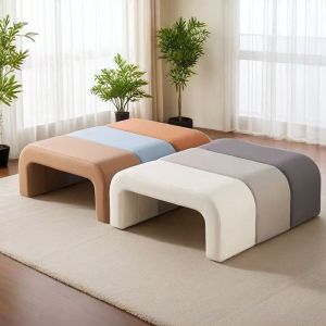 Elegant Long Seat Bench Indoor Door Slipper Bench Home Entrance Shoe Bench Sitting Bench PU Leather High Density Foam