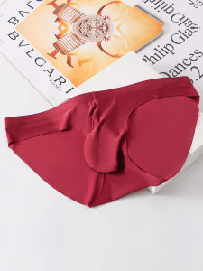 Mens Ice ผ้าไหม Low เอว กางเกงใน Ultra-thin ระบายอากาศได้ดี No Trace U Convex Pouch ฤดูร้อน ชุดชั้นใน Quick Dry Short กางเกง