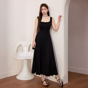 Simple Cinched Waist Slimming Camisole Dress