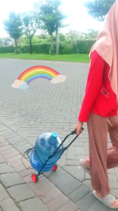 TUYUN STORE Troli Lipat Besi Dorongan Pegangkut Barang Besar Maks 45 KG Trolley Serbaguna