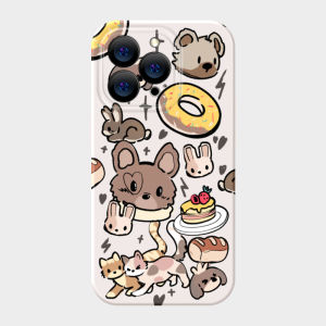 Creative Cartoon Animal Couple Phone Case  15 Protection Shell Anti-Fall TPU Environmentally Friendly Personalized Phone Cover