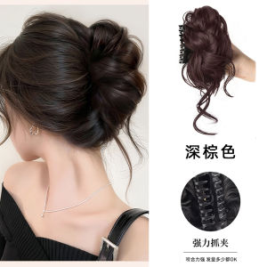 Luxurious Princess Style Hair Wig Realistic Hair Extensions Dragon Beard Chicken Feather Hair Clip Bun Hair Pack Celebrity Wig Hair Band