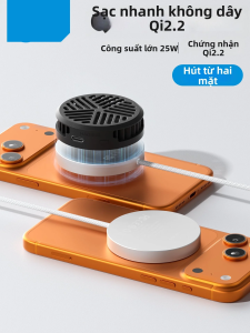 Hagibis | Sạc Không Dây Qi2 15W Từ Tính Hai Mặt Vỏ Nhôm cho iPhone & Android