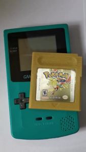 Bandai | Pokemon GBC 16 Bit Video Game Card Red/Crystal/Blue/Yellow/Gold/Green/Silver Video Game Cartridge USA/ESP/ITA Version