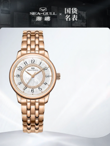 SEA-GULL | Fashion Simple Steel Band Diamond Mother of Pearl Automatic Mechanical Watch