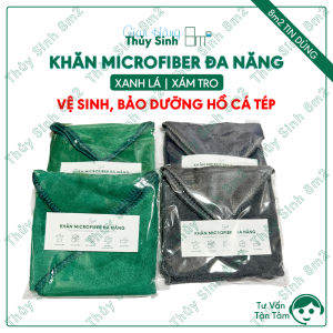 Khăn Microfiber Đa Năng | Combo Khăn Vệ Sinh và Móc Rút Vệ Sinh Hồ Cá Tép | 8m2
