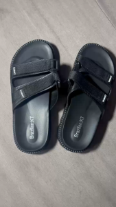 Brazilian KT Leather Double Strap Slippers Velcro Girls Ladies Womens Korean Sandals Slides Comfortable Elegant FOOTHUB