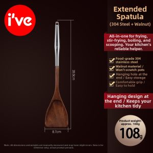 IVE | Non-Stick Pan Walnut Wood Spatula Heat Resistant