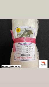 0.25 x 4” x 100MD x 600ML(Mata Lintang)Isi Jaring Pukat Tangsi Dolphin Brand Fishing Net