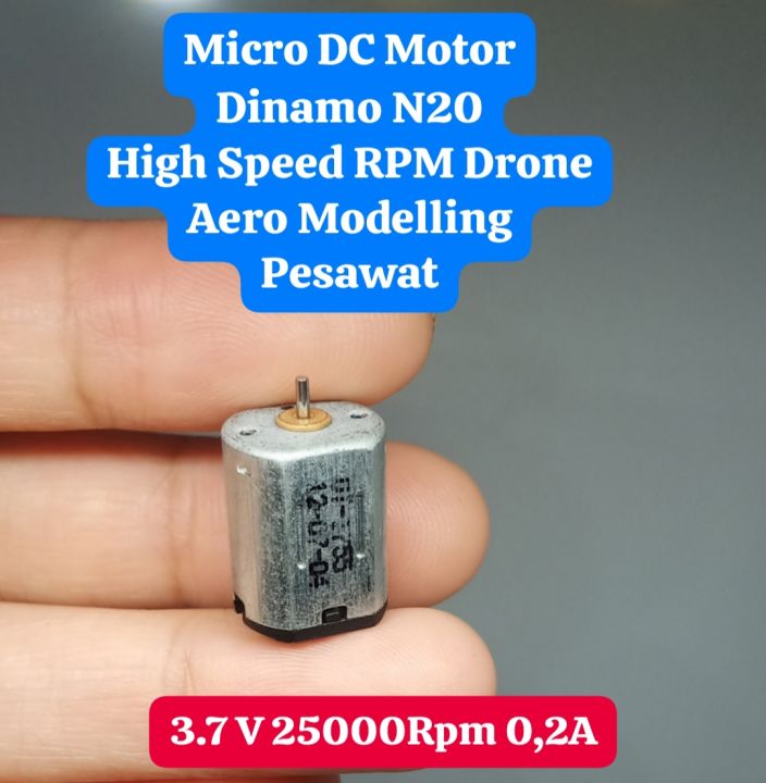 DC Mikro Motor Dinamo N20 High Speed RPM Baling Pesawat Drone 3.7V