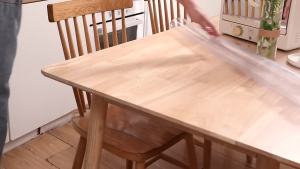 0.25mm Vinyl PVC Rectangle Table Cloth Protector Oil Spill Proof Wipe Clean Table Cover for Dining Table Parties & Camping