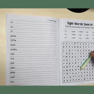 220 Dolch Sight Words Search Puzzles Book: High Frequency Words Workbook for Kids