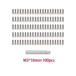 100pcs For 1/10 RC Crawler Car TRX4 Axial SCX10 AXI03007 VS4-10 LCG 1.9 2.2 Wheel Rim M2 M3 Steel Scale Beadlock Ring Screws
